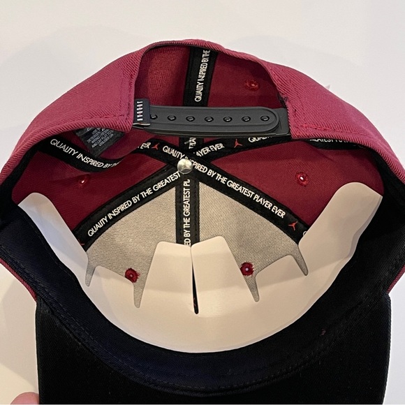 NWT Jordan Pro Jumpman Snapback Hat Mens Cherrywood Red Black - Picture 7 of 12